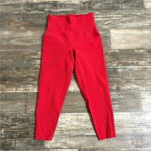 Spanx Booty Boost Active Contour Rib 7/8 Leggings - Red - Size Large